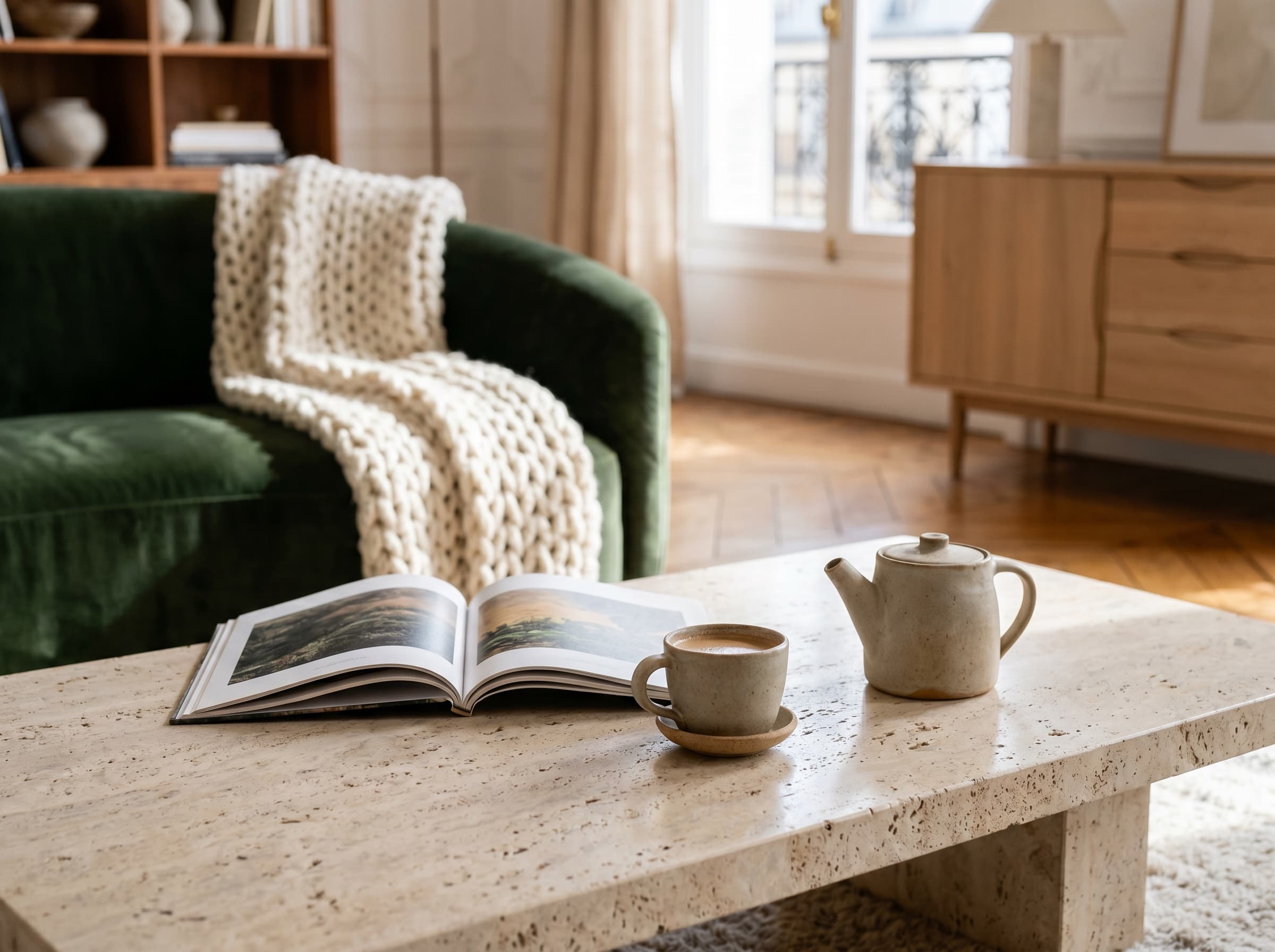 Salon parisien haussmannien élégant