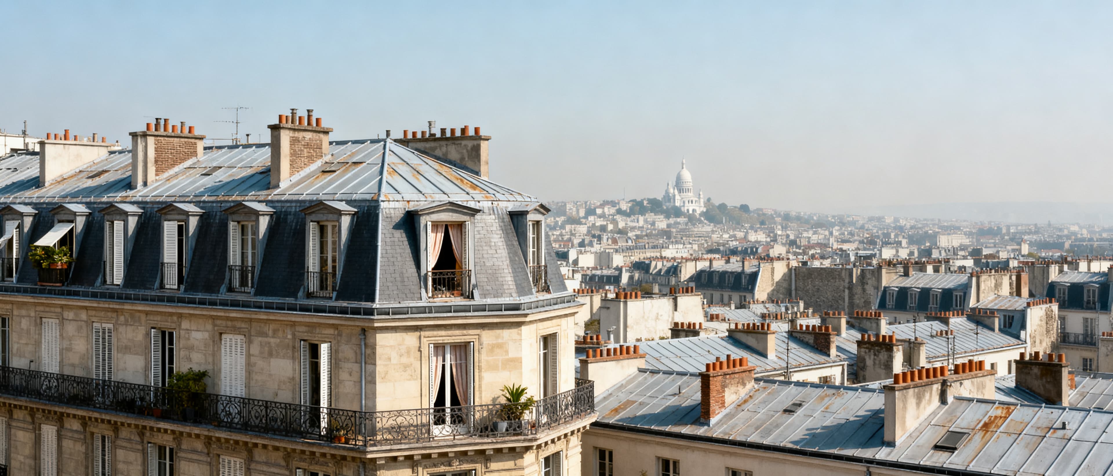 Toits de l'est parisien au-dessus du 12e arrondissement