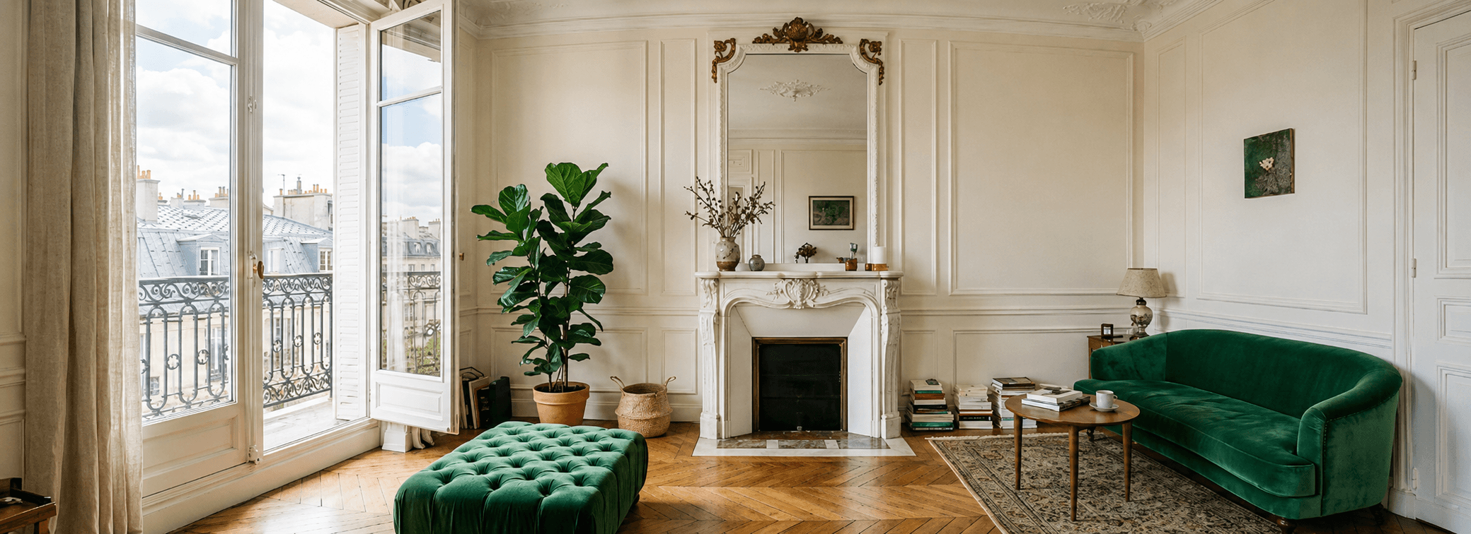 Intérieur d'appartement haussmannien parisien